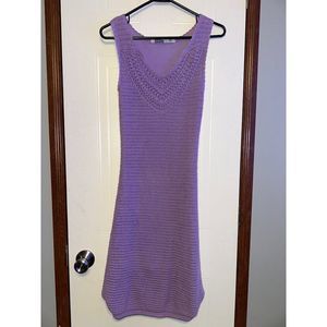 ATHLETA Purple Crochet Fully Lined Dress Size XS